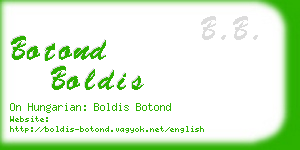 botond boldis business card